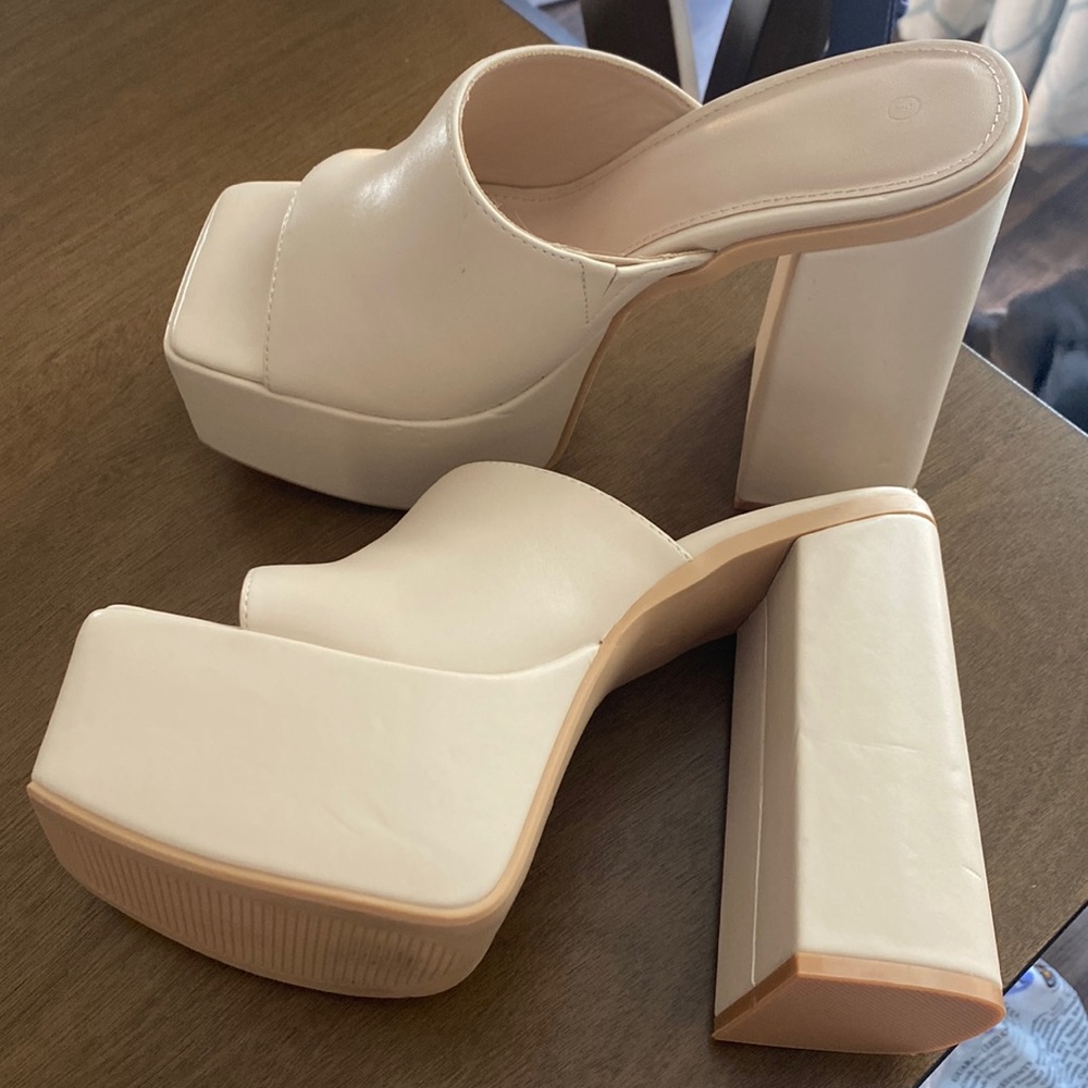 chunky platform heels
